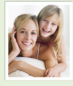 stock photo of a mom and daughter